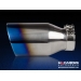 FIAT 500 Custom Stainless Steel Exhaust Tip by MADNESS (1) - Blue Flame Tip -  2.5" ID